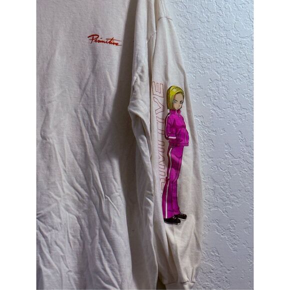 Dragon Ball Z Super Primitive Shirt Men White Long Sleeve XL - Picture 4 of 4